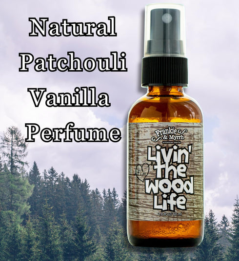 Frankie & Myrrh Livin' The Wood Life Aromatherapy Spray - Patchouli, Vanilla, Sandalwood, Cedar. Relaxation and Meditation Essential Oil Freshwate...