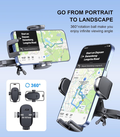 Car Phone Holder, Universal CD Slot Phone Mount, Hands Free Automobile Cell Phone Stand, 360° Adjustable Phone Mount for Car Compatible with All i...