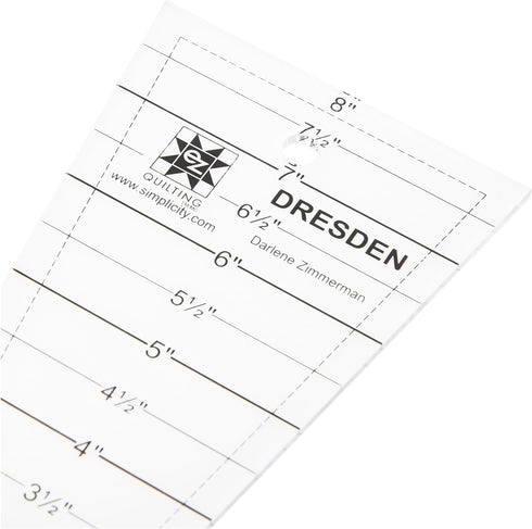 Wrights 8829306 EZ Quilting Dresden Acrylic Tool, 1 to 8-Inch...