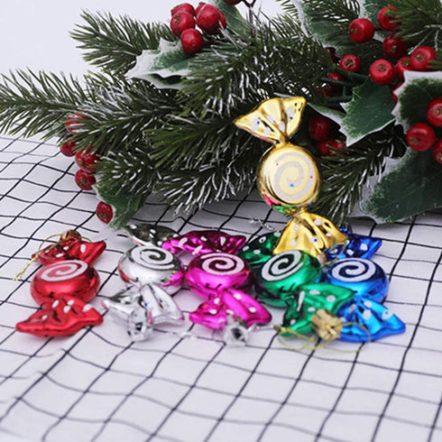 Happyyami 6pcs Sweets Candy Ornaments Xmas Tree Hanging Decorations for Home Wedding Christmas Birthday Party Decoration...