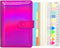6 Ring Binder Journal with 4 Different Paper Styles, 2 Sets of Labels and 5 Paper Dividers, 5 PP Zipper Bags, 1 Ruler, Aesthetic & Fashionable Sta...