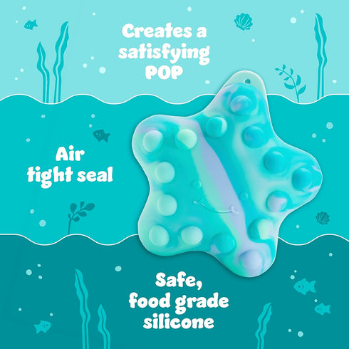 Munchkin® Pop Squish™ Mold Free Popping Baby Bath Toy, Squeezable Sensory Fidget Toy, Starfish...