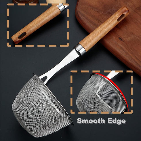 TENTA Kitchen Premium 18/8 Stainless Steel Mesh Spider Spaghetti Dumpling Noodle Strainer -Mouth Diameter 3.8 inch Basket and 8.1inch Handle...