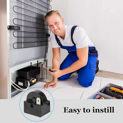 Reyhoar 2 Pcs QP2-4.7/ QP2-4R7 4.7 Ohm Refrigerator PTC Start/Starter Relay Replacement Part for Mini Fridges and Coolers (1 Pin)