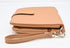 Diaper Clutch Bag/Tan Vegan Leather/ 9in x 7in x 1in/ Minimalist Travel Diaper Bag/Mini Diaper Bag/Wipe Dispenser Pouch/Secure Inner Zipper Pouch...