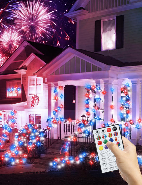 echosari Smart String Lights 100 LED 33Ft RGB Built in Chip Fairy Lights with Remote & App Control, 16 Million Color Changing Christmas Trees Ligh...