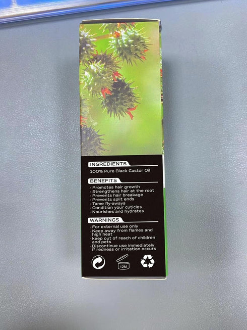 Jamaican Black Castor Oil,100% Pure and Natural Organic Castor Oil Cold Pressed Glass Bottles, Hair Growth, Eyebrow Care, Skin Care, Nourishes & H...
