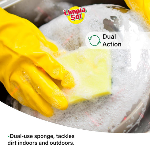 | Pack 12 Sponge Multipurpose | Cleaning Supplies Sponges | Dish Scrubber - Home & Kitchen Utensils | Cleaning Tools...