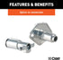 CURT 58671 Vehicle-Side and Trailer-Side 4-Pin Round Wiring Harness Connectors...