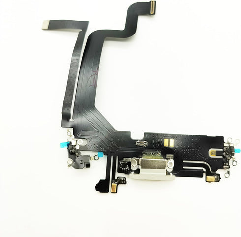 Charging Port Board Dock Connector Flex Cable Replacement Compatible with iPhone 14 Pro Max 6.7inch (White)......