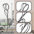 Blulu 4 Pcs Cast Iron Flower Wall Decor 11.81 Inches Metal Wall Hangings Black Minimalist Wire Signs Mid Century Modern Elegance Wall Accents Easy...