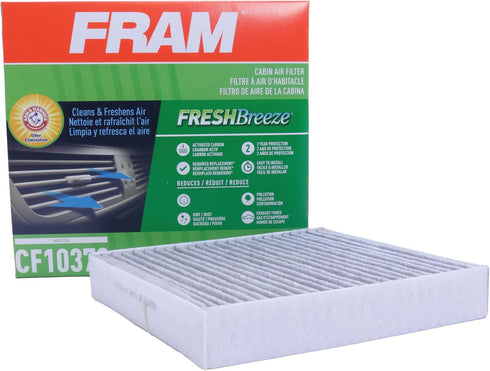 FRAM Fresh Breeze Cabin Air Filter Replacement for Car Passenger Compartment w/ Arm and Hammer Baking Soda, Easy Install, CF10372 for Mazda Vehicl...