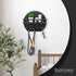 Key Holder for Wall - 9.8 Inch Apartment Wall Decor with Shelf and 8 Key Hooks, Circular Wood Key Hanger for Home Decor (Black)...