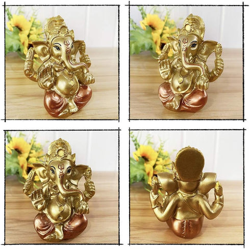 Hindu Ganesh for Car Dashboard - Indian Mini Ganesha Statue Decor India Home Office Temple Mandir Pooja Items Diwali Gift Murti Ganpati Idol Yoga ...