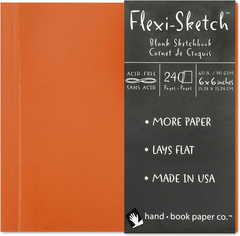 Flexi Sketch Blank Artist Journal, 6 x 9, Royal Blue, 120 Sheets...