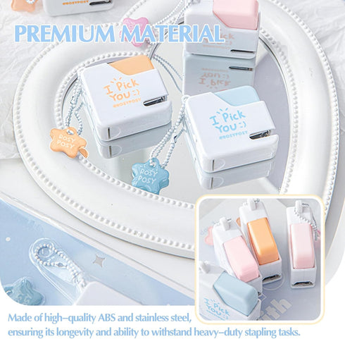 Super Mini Stapler with Staples – Adorable Cube Shaped Desk Staplers, Perfect for Office, School, Girls, Teachers, Students, Gift (Orange)...