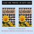 Welcome Spring Bee Garden Flag White and Black Sunflower Garden Flag Burlap Vertical Double Sided Farmhouse Party Yard Outdoor Decoration 12.5 x 1...