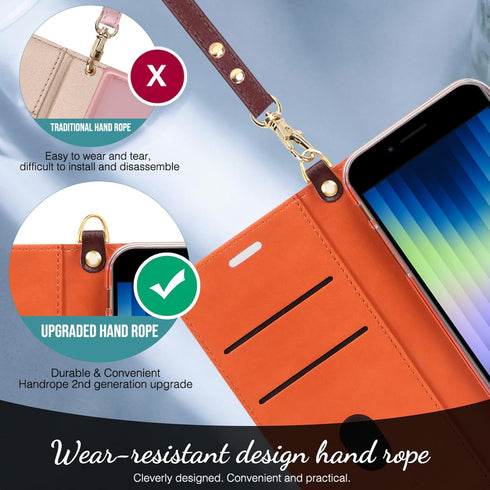 FYY Designed for iPhone SE Case 2022 (3rd Gen) / iPhone SE Case 2020 (2nd Gen) / iPhone 7 Case/iPhone 8 Case, Luxury PU Leather Wallet Phone Case ...