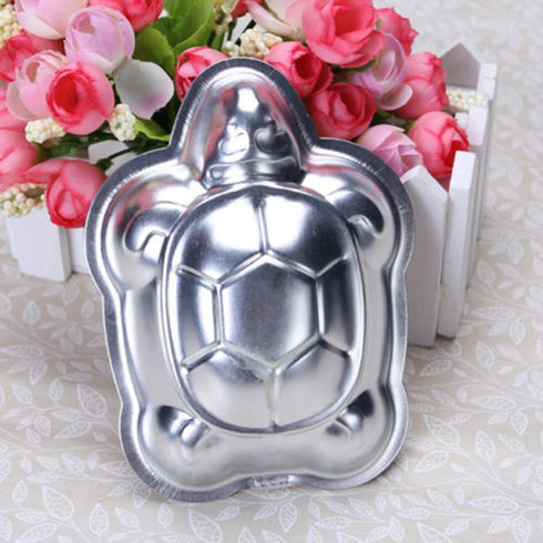 2 PCS Mini Small Aluminum Cake Mould Turtle Shape Cake Pan Decorating Mould Pudding Chocolate Jelly Tins Baking Tool...