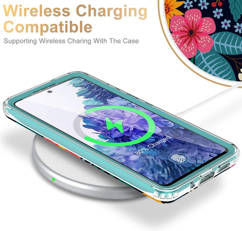 Esdot Compatible with Samsung Galaxy S20 FE Case with Built-in Screen Protector,with Fashionable Designs for Women Girls,Protective Phone Case for...