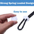 J.CARP 30Pcs White Plastic Cord Locks End Spring Toggle Stopper, Double Hole Elastic Cord Adjuster, Suit for Drawstrings, Bags, Shoelaces, Clothin...
