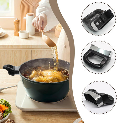 2pcs Pot Handle, Pan Handle Replacement, Universal Pot Handles replacement for Sauce Pot, Cooker, Steamer, Pressure Pan Short Side Handle (1 or 2-...