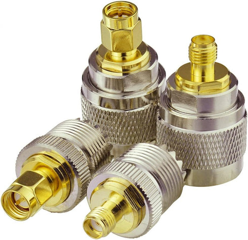 Superbat UHF to SMA Adapter, UHF Male/Fmale (PL259/SO239) to SMA Male/Female Connector RF Coax Coaxial Adapter Kit...