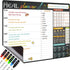 Magnetic Dry Erase Menu Board - 17"x12" Meal Planning Board for Fridge - 6 Extra Fine Point Markers Included - Shipped Flat...