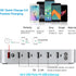 COSOOS Fastest Charging Station with QC 3.0, 63W 6-Port USB Charging Station for Multiple Devices with 6 Mixed Short Cables & lWatch Stand,Multi C...