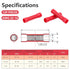 120pcs Red Butt Splice Crimp Connectors, (22-16) AWG Insulated Electrical Wire Crimp Connectors, Butt Splice Terminals, 12-10 Gauge Red Butt Conne...