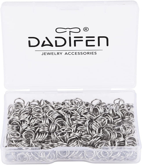 600pcs 304 Stainless-Steel Jump Rings for Jewelry Making Supplies - Silver Open Rings 21Gauge 6mm Boxed Jewelry Findings for DIY Bracelet Earrings...