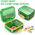 7 Compartment Travel Pill Box, Pill Organizer Moisture Proof Mini Pill Case, Small Pill Box for Pocket Purse, Daily Portable Medicine Vitamin Box,...