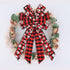 Hying Large Valentines Bows for Wreath, Valentines Wreath Bow Black Red Buffalo Plaid Bows Holiday Hearts Burlap Tree Topper Bows for Front Door D...
