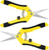 iPower 6.5 Inch Gardening Scissors Hand Pruner Pruning Shear with Straight Stainless Steel Blades, Yellow, 2-Pack...