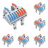 6Set DIN Rail Terminal Blocks, Quick Wiring Cable Connector DIY Splicing Push-in Wire Connectors for Circuit Inline 28-12AWG (2 in 8 Out)...