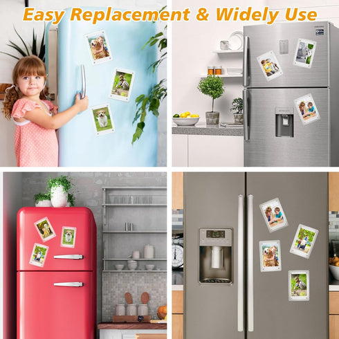 12 Packs Acrylic Fridge Magnetic Picture Frame Magnetic Polaroid Frames for Photos Instax Mini Frame Clear 2.36 x 3.54 Inch...