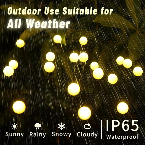 Solar Garden Outdoor Lights - 2 Pack 16LED Solar Powered Firefly Lights Waterproof Swaying Garden Fairy Bulbs for Yard Patio Path Pathway Landscap...