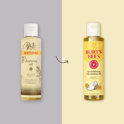 Burt's Bees Nourishing Cleansing Oil With Coconut and Argan Oils, Cleansing Face Oil for Normal to Dry Skin, 100 Percent Natural Origin Skin Care,...