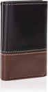 Timberland mens Leather Trifold Wallet With Id Window, Black/Brown (Hunter), One Size...