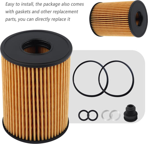 2PCS Automotive Replacement Oil Filters OEM#26350-2S000,263502S000,Engine Oil Filter Compatible with Hyundai Santa Fe Sonata 2.5L,Kia K5 Sorento 2...
