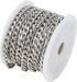 LiQunSweet 5m (16.4 Ft) Stainless Steel Unfinished Curb Chains Unwelded with Spool for Women Men Necklace Bracelet Jewelry Making - 9x6mm...