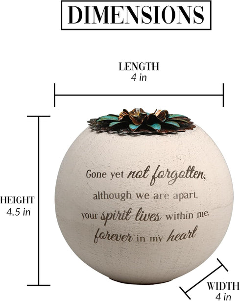 Pavilion Gift Company 19093 Forever in My Heart Terra Cotta Candle Holder, 4-Inch, White...