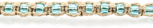 BlueRica Hemp Anklet with Glass Beads...