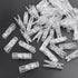 60 Pieces Clear Self Adhesive Clips Plastic Hanging Wall Clips Small Paper Photo Spring Tapestry Clips and 60 Pieces White Sticky Strips for Home ...