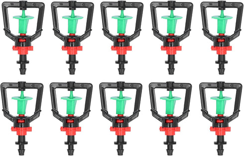 HEEPDD 10 Pcs Drip Irrigation Spray Agricultural Irrigation Equipment Drippers Emitters, Rotating G Type Micro Nozzle Garden Irrigation Drippers f...