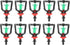HEEPDD 10 Pcs Drip Irrigation Spray Agricultural Irrigation Equipment Drippers Emitters, Rotating G Type Micro Nozzle Garden Irrigation Drippers f...