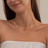 Herringbone Necklace For Women,14k Gold Plated Layered Gold Necklaces Dainty Gold Herringbone Necklace Chunky Thin Paperclip Snake Chain Choker Ne...