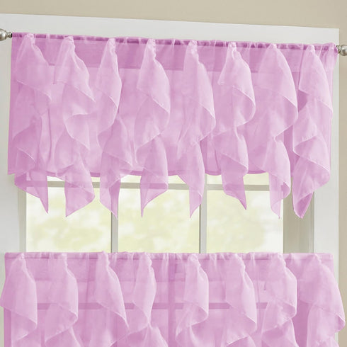 Sweet Home Collection Kitchen Window Tier, Swag, or Valance Curtain Treatment in Stylish and Unique Patterns and Designs for All Home Décor, Sheer...