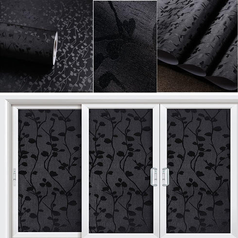 Black Branch Peel and Stick Vinyl Film Stick Paper Contact Paper Removable DIY Decorative Wallpaper for Cabinets Bedroom Furniture Countertop Shel...