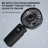 Portable Handheld Fan,Rechargeable Personal Fan,Foldable Neck Fan with Digital Display,Lanyard,Adjustable,5 Speeds,Rechargeable Battery Operated,Q...